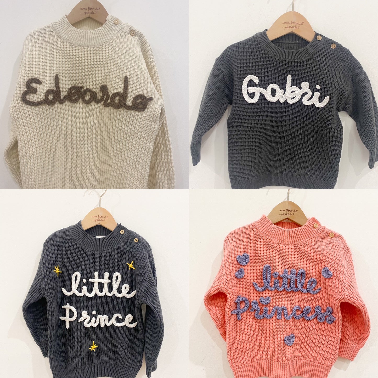 Maglione baby in cotone personalizzato