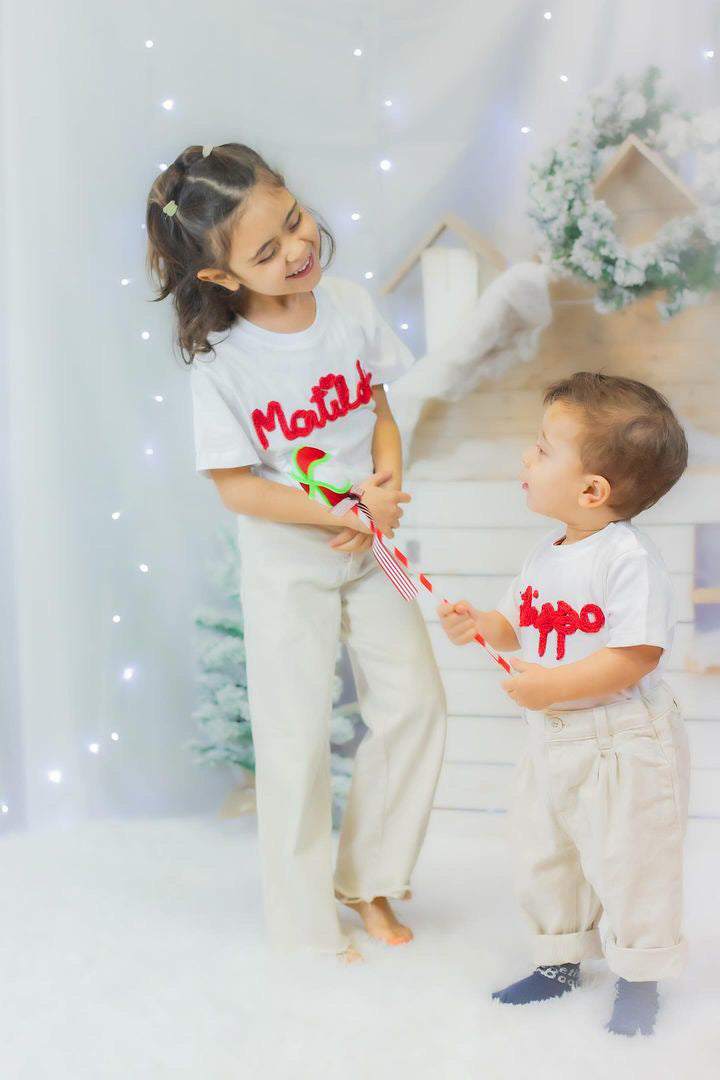 T-Shirt bianca bambino personalizzata